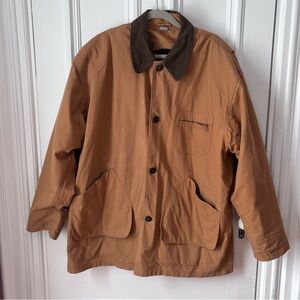 Men’s Vintage Canvas Barn Chore Coat Removable Wool Liner Thrashed Size XL